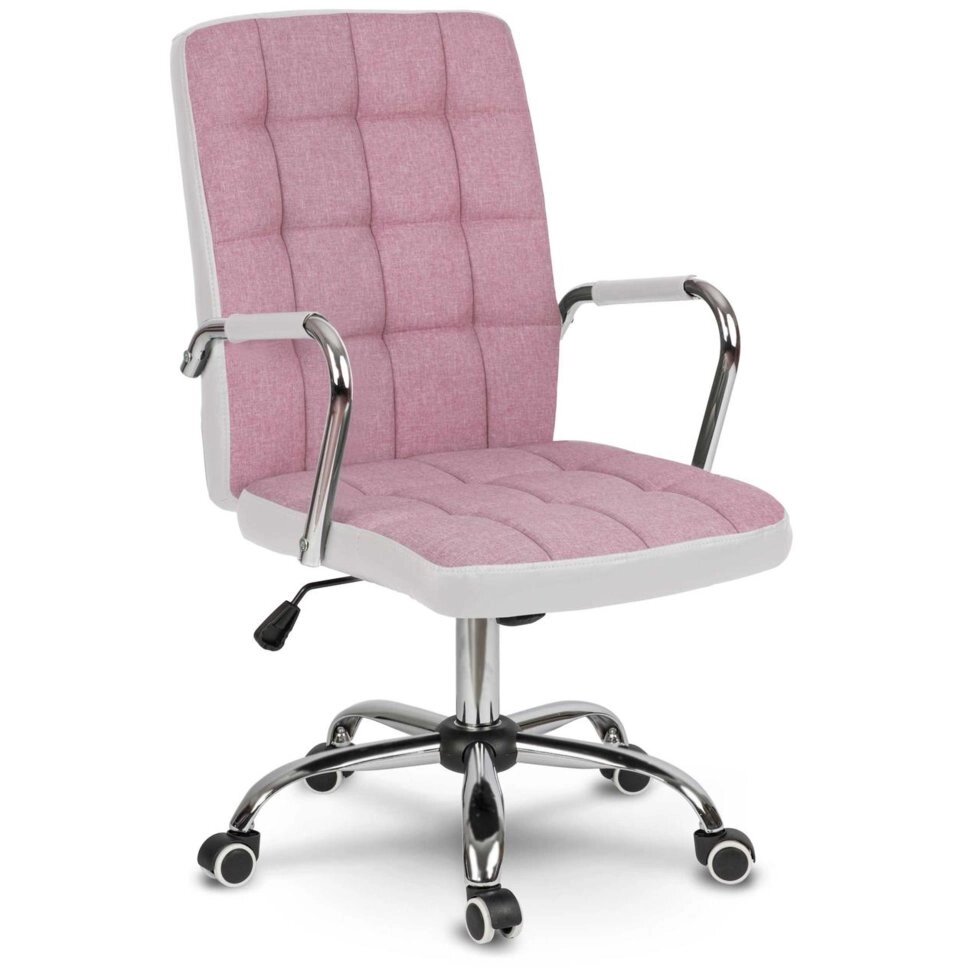 Матеріал офісного крісла Benton біло-рожевий від компанії Euromarka - фото 1