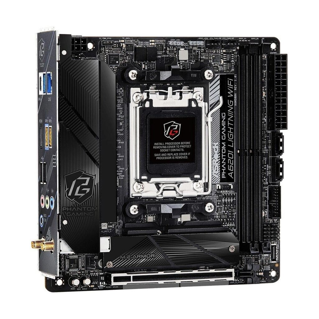 Материнська плата Asrock A620I Lightning Wi-Fi Intel Wi-Fi 6 Amd Am5 Amd A620 від компанії Euromarka - фото 1