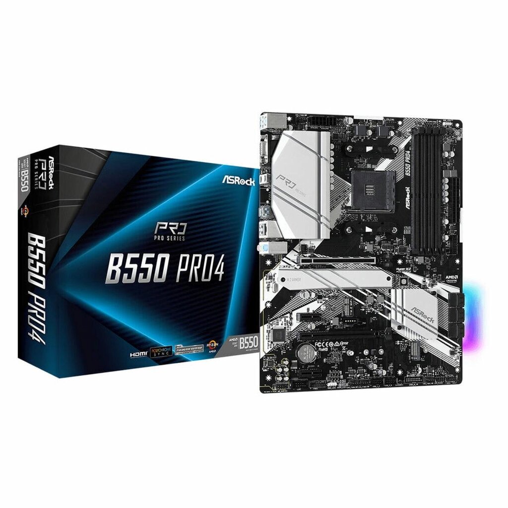 Материнська плата Asrock B550 Pro4 Amd B550 Amd Amd Am4 від компанії Euromarka - фото 1