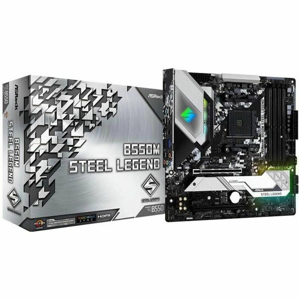 Материнська плата Asrock B550M Steel Legend Amd Am4 Amd Amd B550 від компанії Euromarka - фото 1