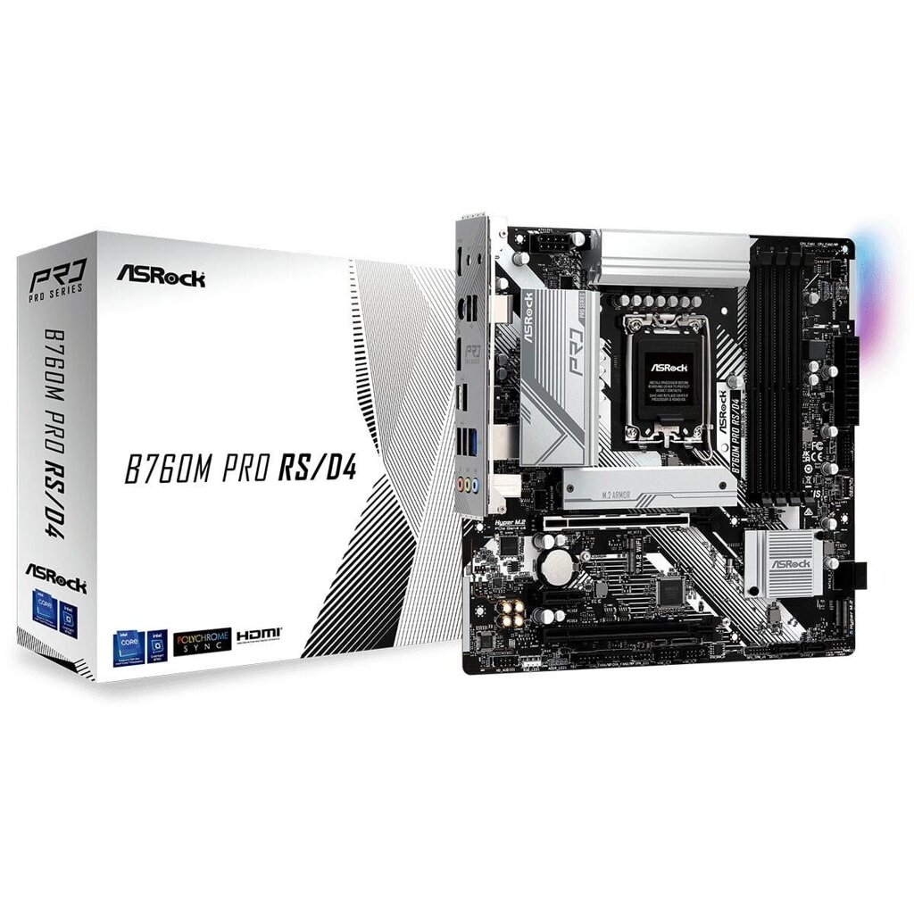 Материнська плата Asrock B760M Pro Rs/D4 Intel B760 Lga 1700 від компанії Euromarka - фото 1