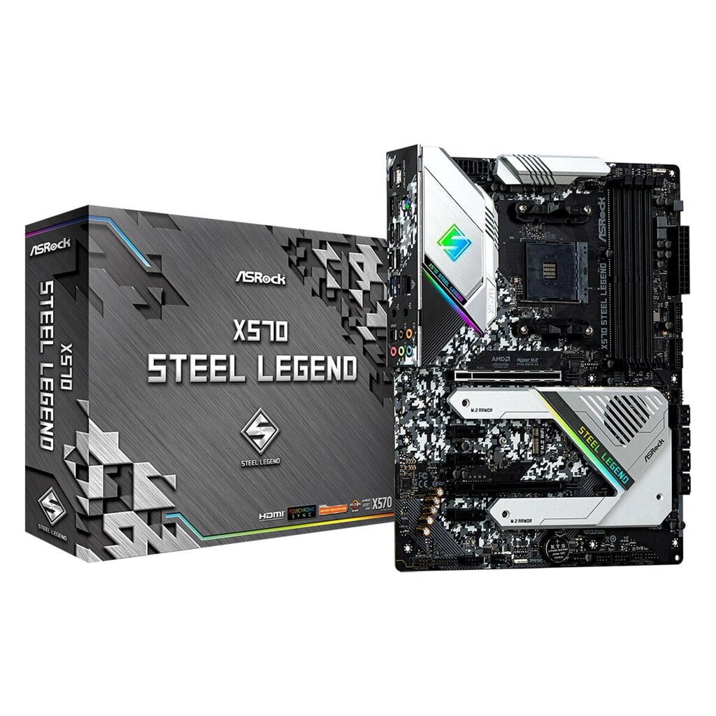 Материнська плата Asrock X570 Steel Legend Amd X570 Amd Amd Am4 від компанії Euromarka - фото 1