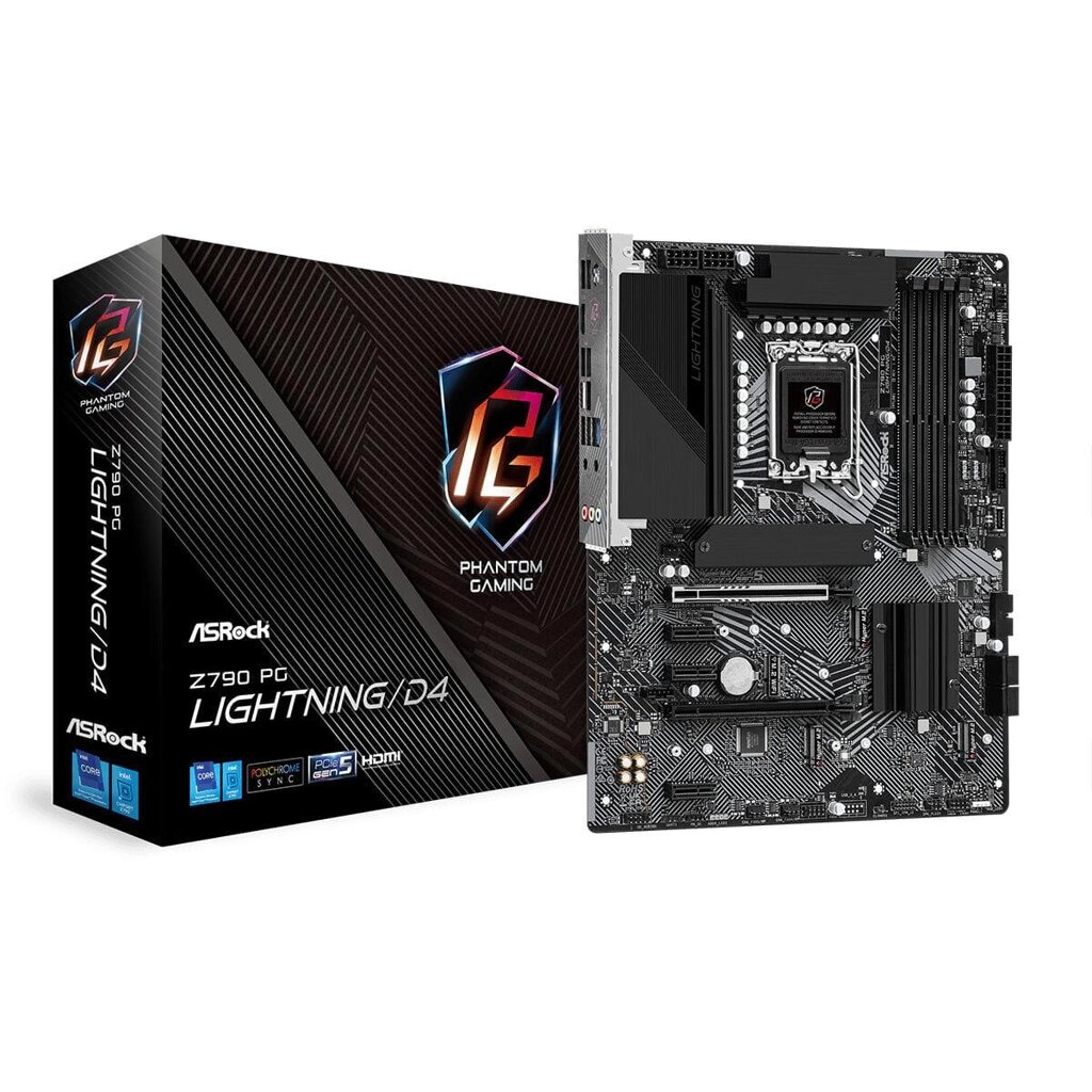 Материнська плата Asrock Z790 Pg Lightning/D4 Intel Z790 Lga 1700 від компанії Euromarka - фото 1