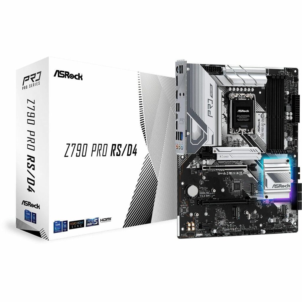 Материнська плата Asrock Z790 Pro Rs/D4 Intel Z790 Lga 1700 від компанії Euromarka - фото 1