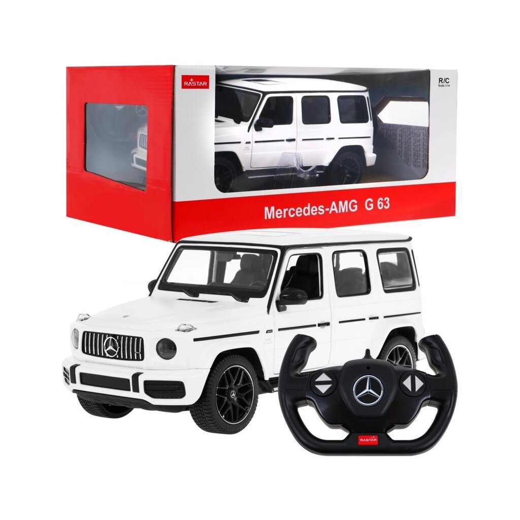 Mercedes-AMG G63 білий RASTAR модель 1:14 Автомобіль з дистанційним керуванням + пульт 2,4 ГГц від компанії Euromarka - фото 1