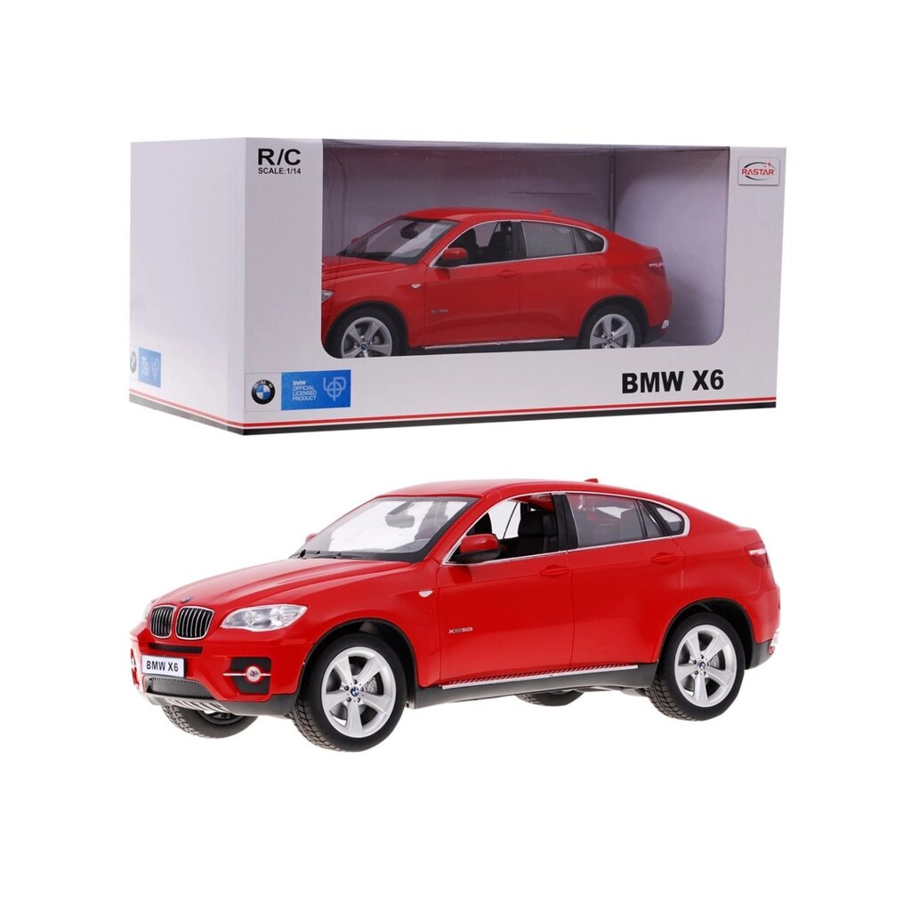 Модель BMW X6 red RASTAR 1:14 Позашляховик з дистанційним керуванням + пульт дистанційного керування 2,4 від компанії Euromarka - фото 1