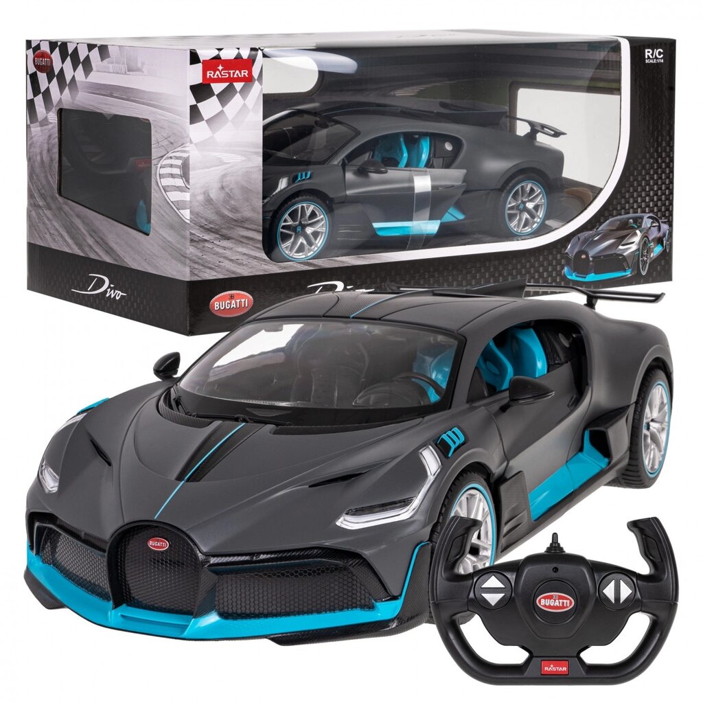 Модель Bugatti Divo silver RASTAR 1:14 Автомобіль з дистанційним керуванням + Пульт дистанційного від компанії Euromarka - фото 1