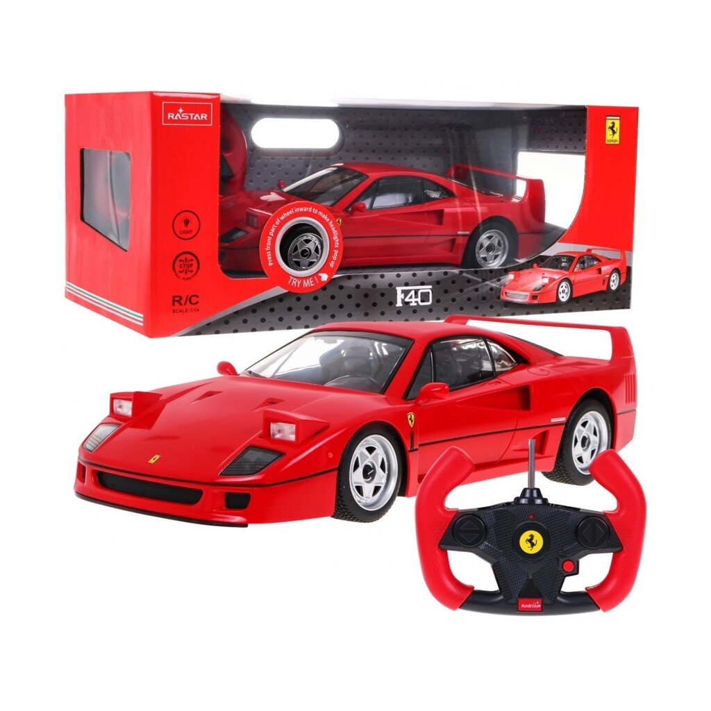 Модель Ferrari F40 RASTAR 1:14 Автомобіль з дистанційним керуванням + пульт 2,4 ГГц від компанії Euromarka - фото 1