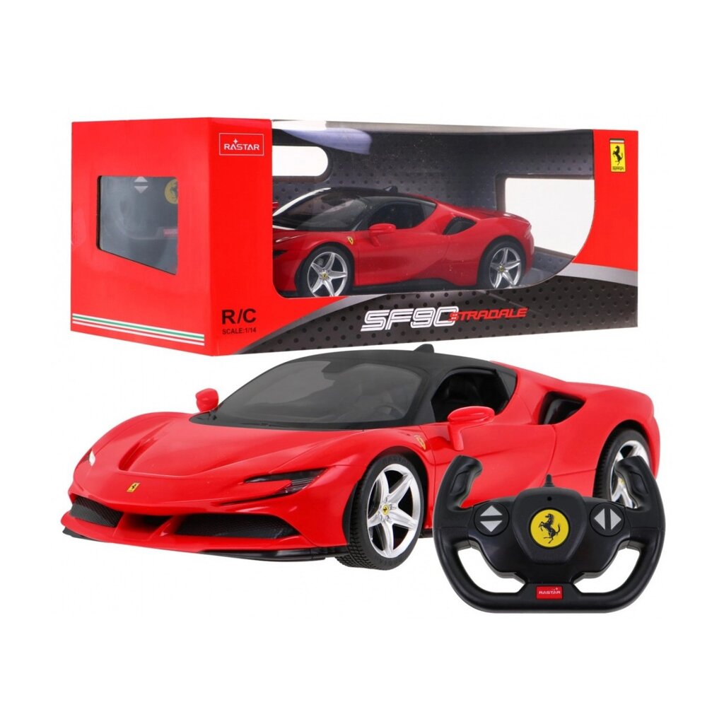 Модель Ferrari SF90 Stradale RASTAR 1:14 Автомобіль з дистанційним керуванням + пульт дистанційного від компанії Euromarka - фото 1