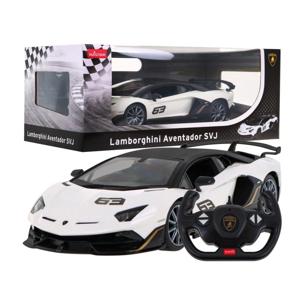 Модель Lamborghini Aventador SVJ RASTAR 1:14 Автомобіль з дистанційним керуванням + пульт 2,4 ГГц від компанії Euromarka - фото 1