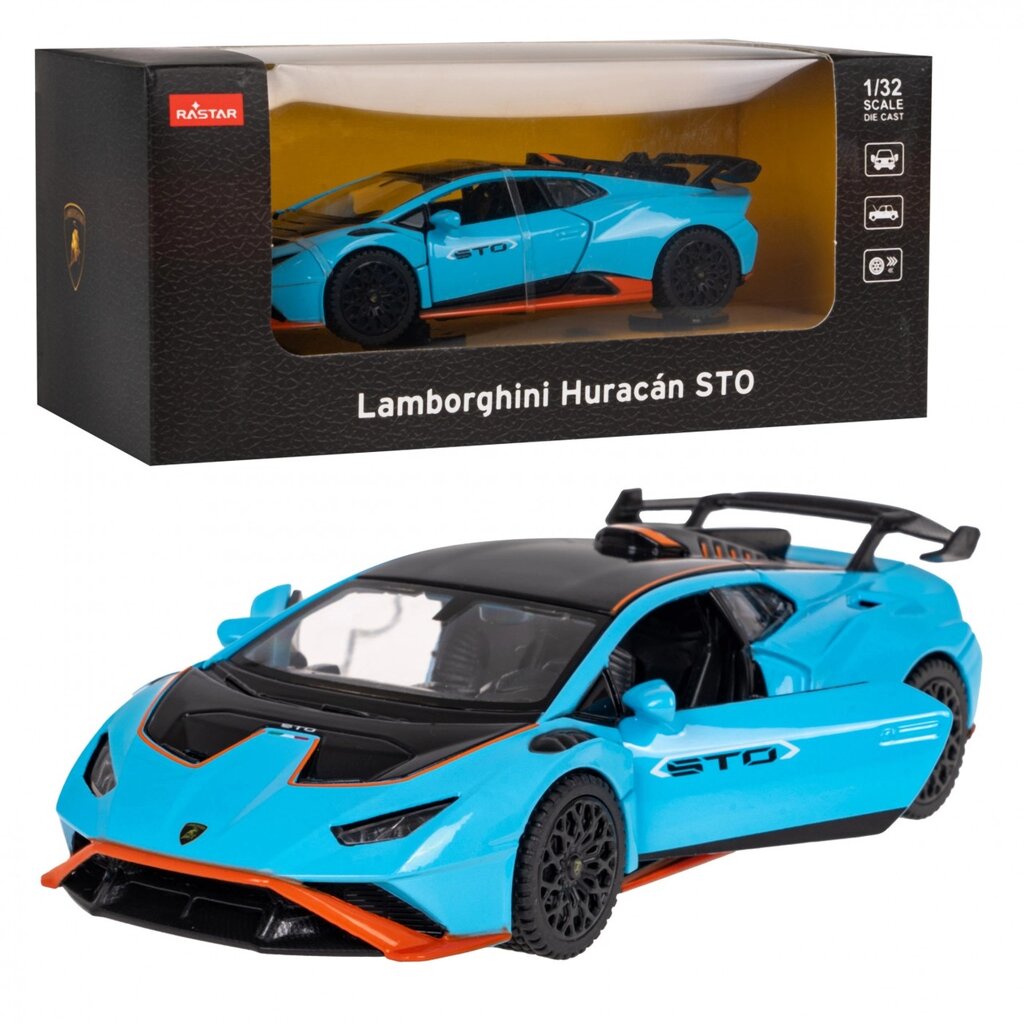 Модель Lamborghini Huracan STO RASTAR 1:32 Металевий кузов + двері, що відчиняються вручну від компанії Euromarka - фото 1