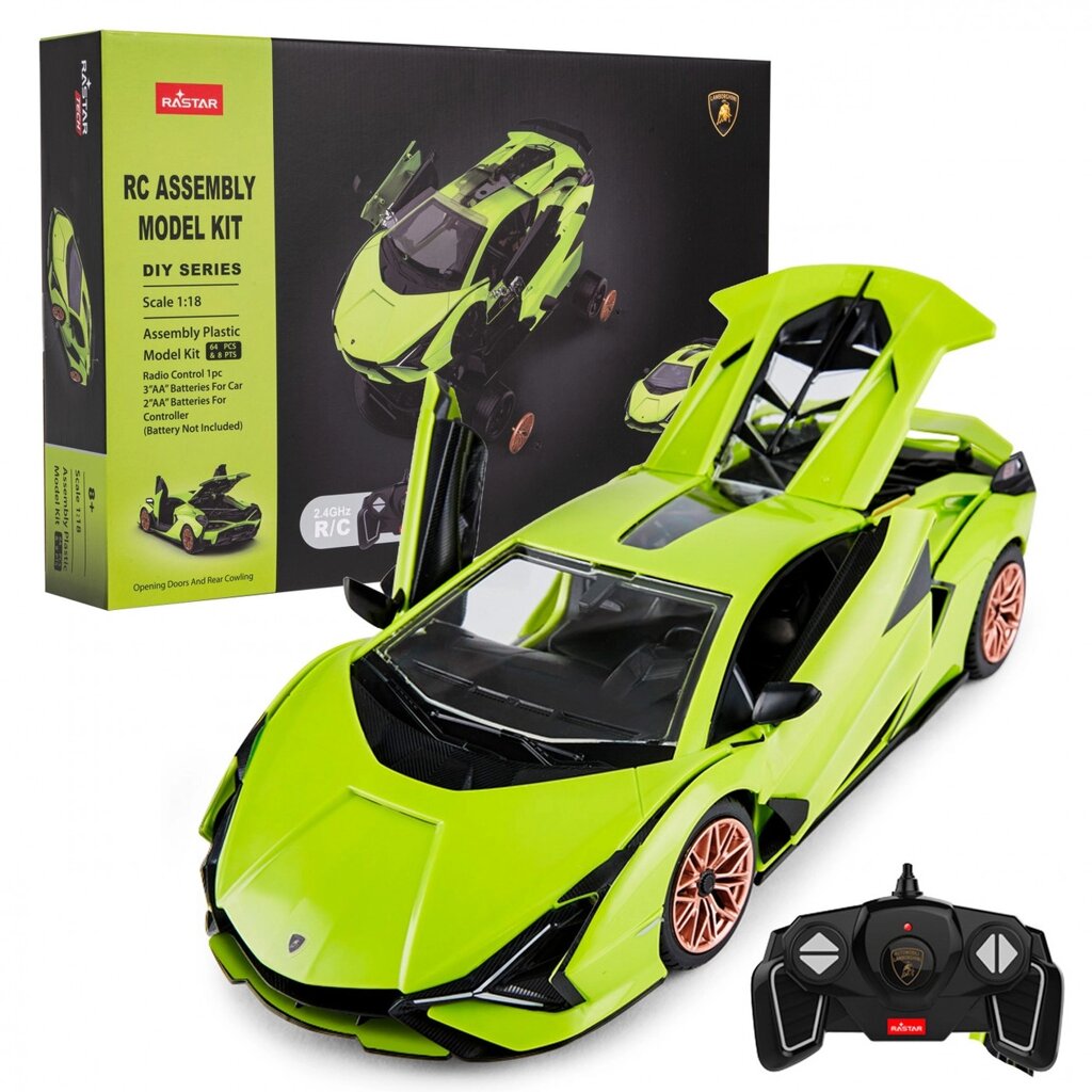 Модель Lamborghini Sian green RASTAR 1:18 Автомобіль з дистанційним керуванням + пульт 2,4 ГГц + Обвіс 72 від компанії Euromarka - фото 1