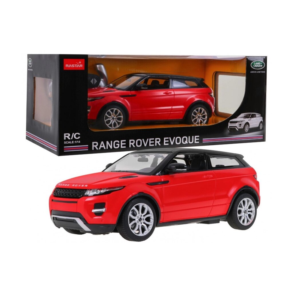 Модель Range Rover Evoque червоний RASTAR 1:14 Позашляховик з дистанційним керуванням + пульт дистанційного від компанії Euromarka - фото 1