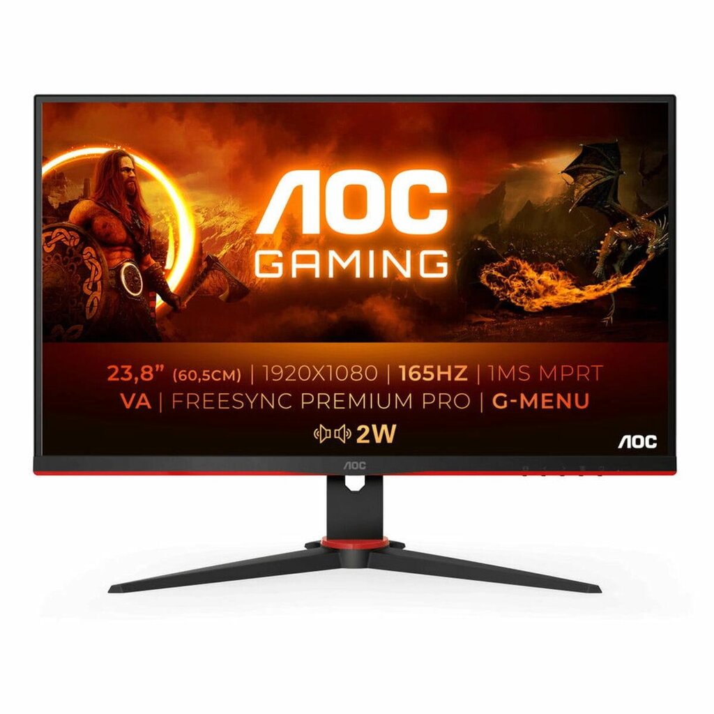 Монітор Aoc 24G2Sae/Bk 23,8" FHD Led 23,8" Va Amd Freesync Без мерехтіння від компанії Euromarka - фото 1