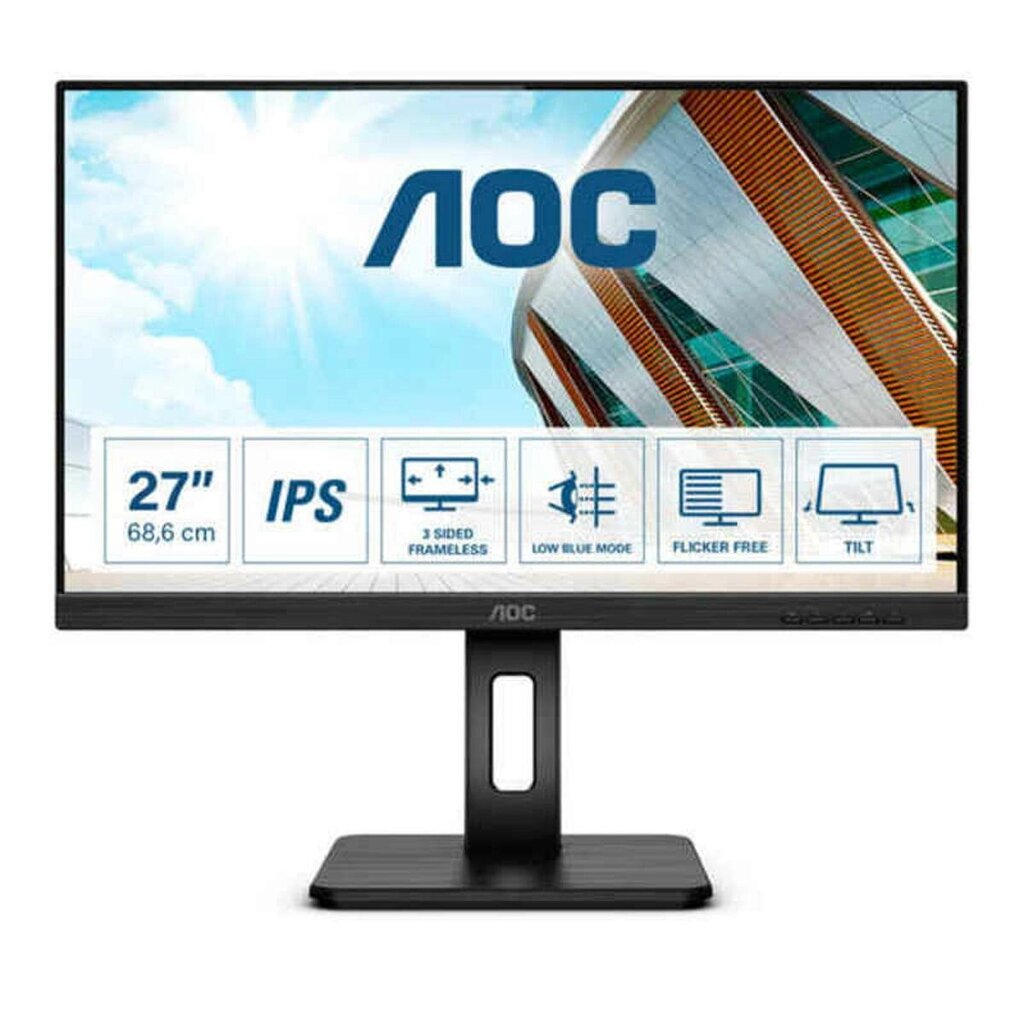 Монітор Aoc 27P2Q 27 дюймів Ips Wled Ips Led LCD Amd Freesync, без мерехтіння від компанії Euromarka - фото 1