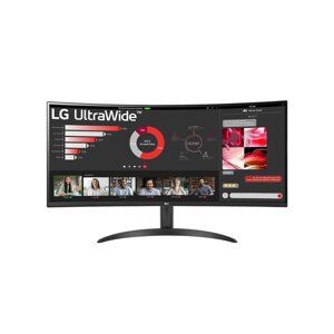 Монітор Lg 34Wr50Qc-B, 34 дюйми, HDR10 ВА, РК-дисплей, без мерехтіння, 50–60 Гц