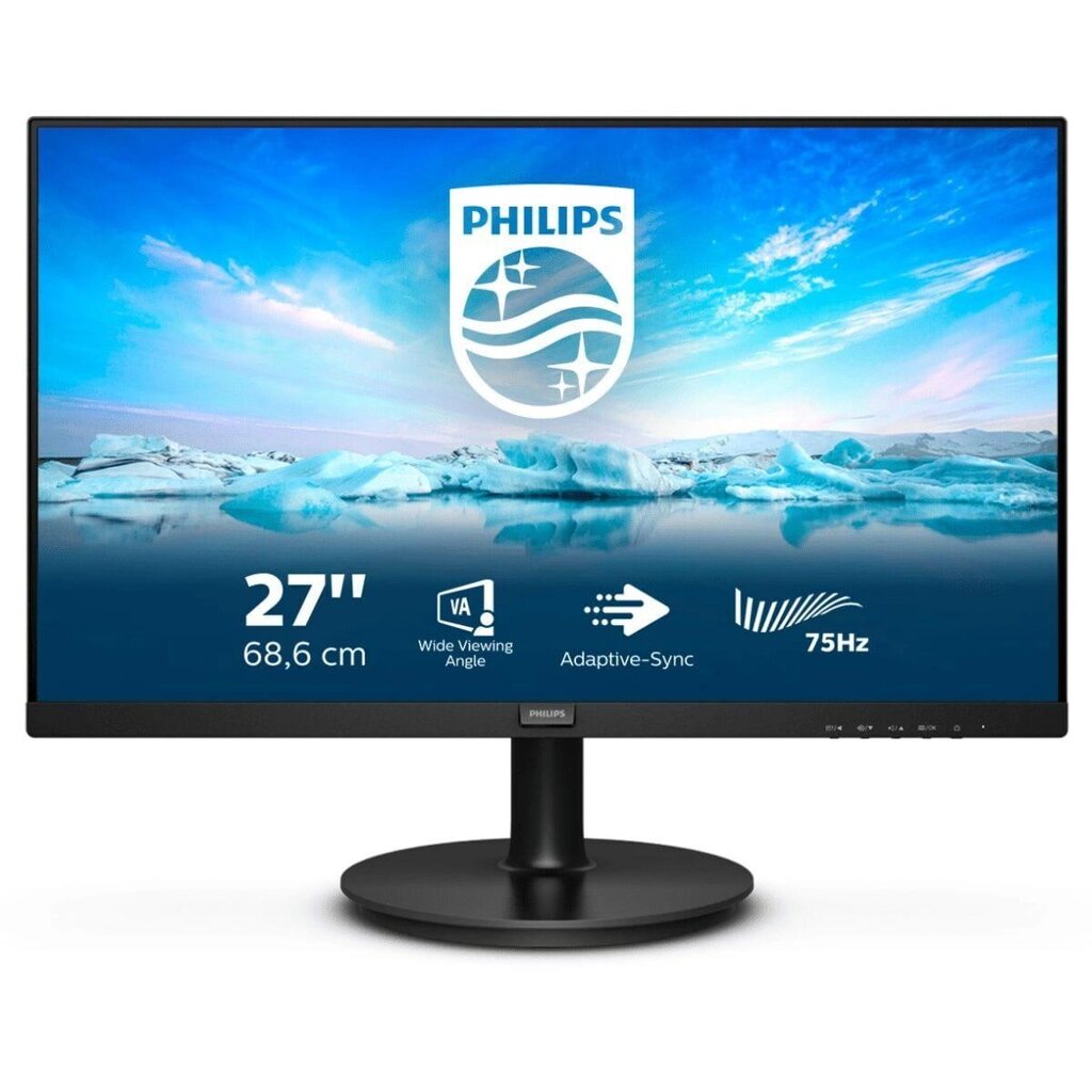 Монітор Philips 272V8La/00 27 дюймів зі світлодіодною підсвіткою Va, без мерехтіння, 75 Гц, 50–60 Гц від компанії Euromarka - фото 1