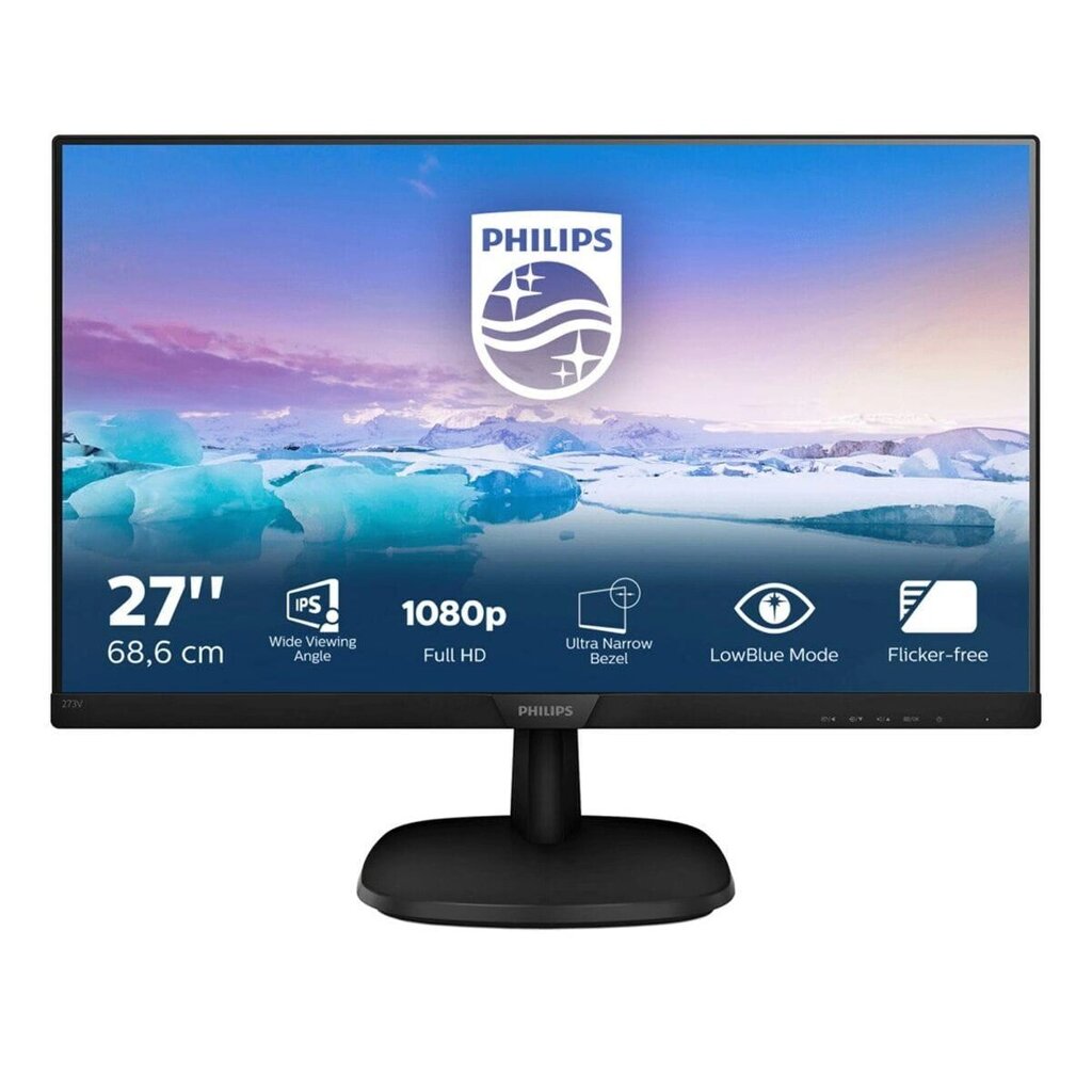 Монітор Philips 273V7Qjab/00 27 дюймів зі світлодіодною підсвіткою Ips, без мерехтіння, 50-60 Гц від компанії Euromarka - фото 1