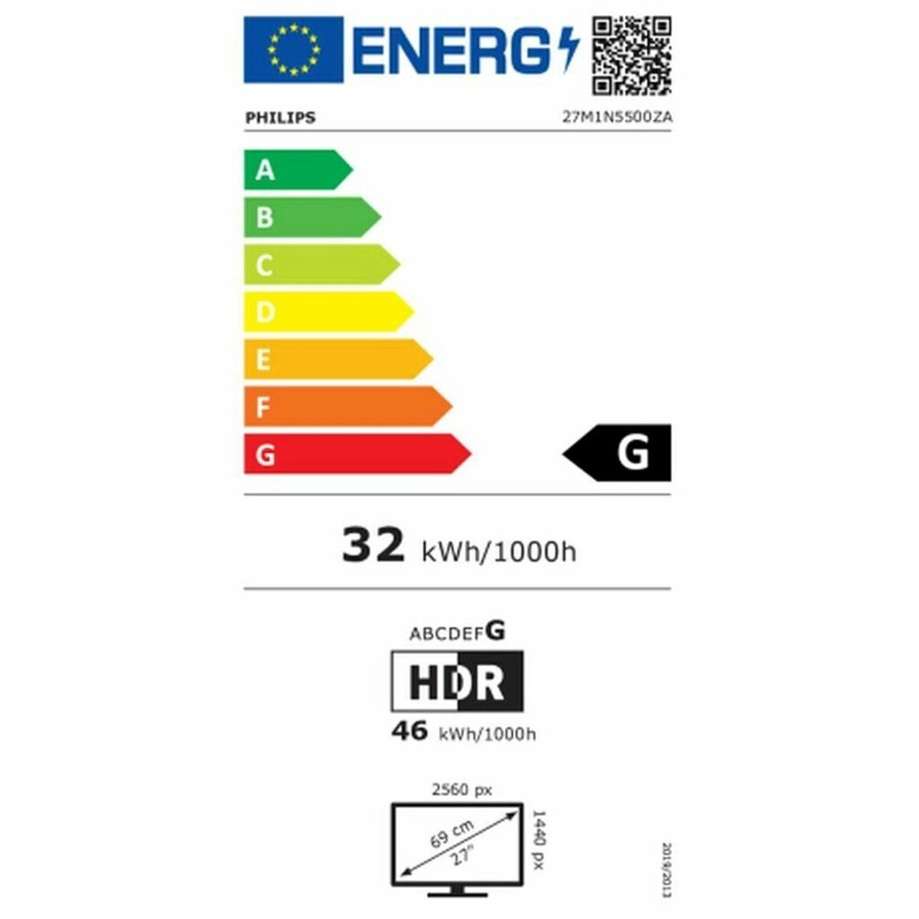 Монітор Philips 27M1N5500Za/00 27 дюймів, світлодіодний Ips, без мерехтіння, 27 дюймів від компанії Euromarka - фото 1