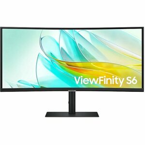 Монітор Samsung Ls34C652Uauxen 4K Ultra HD 34 дюйми зі світлодіодною підсвіткою Va без мерехтіння