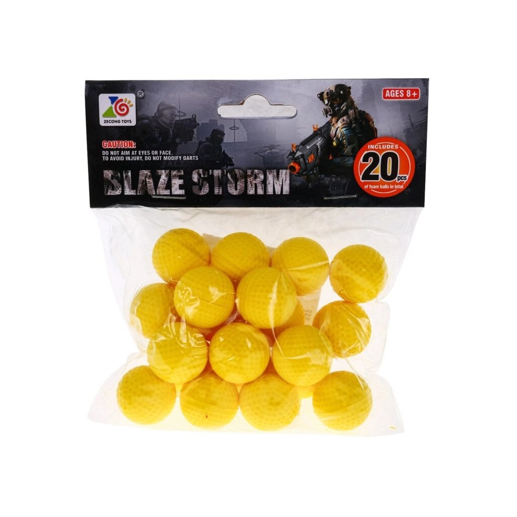 Набір із 20 пінопластових кульок Патрони для Blaze Storm Rifles Патрони для дітей 8+ від компанії Euromarka - фото 1