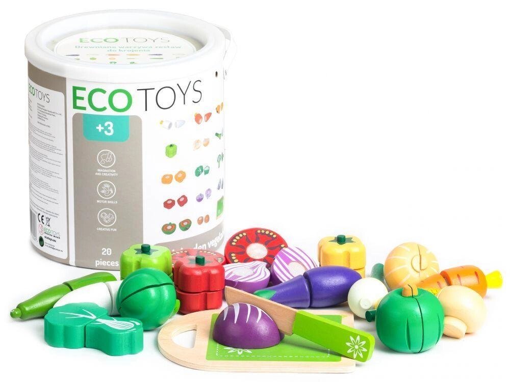 Набір з 20 екологічних іграшок для подрібнення овочів Польща від компанії Euromarka - фото 1