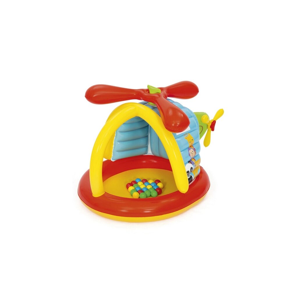 Надувний манеж Fisher-Price для дітей BESTWAY Вертолітний дитячий басейн 155х102х91 см + кульки від компанії Euromarka - фото 1