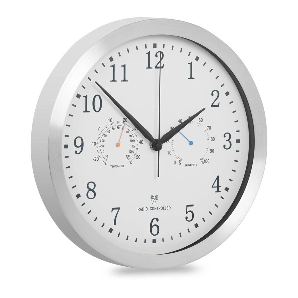 Настінний годинник - 30 см - вологість і температура Uniprodo (-) від компанії Euromarka - фото 1