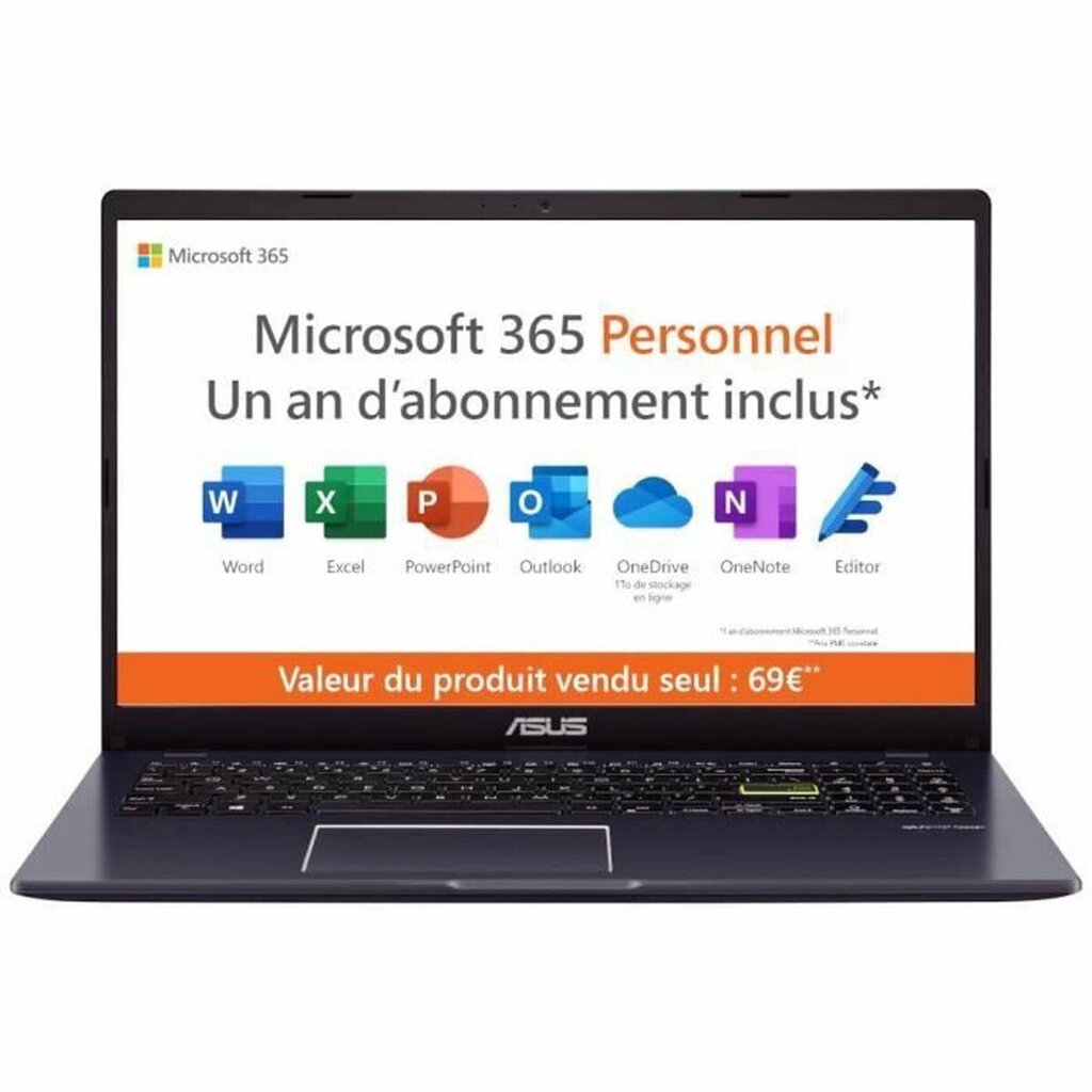 Ноутбук Asus Vivobook 15 E510 15,6 дюйма Intel Pentium N5030 4 ГБ оперативної пам'яті 128 ГБ від компанії Euromarka - фото 1