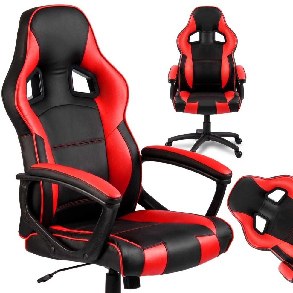 Офісне крісло для геймера Sofotel Surmo чорно-червоне від компанії Euromarka - фото 1