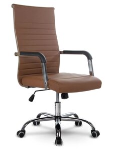 Офісне крісло сучасний дизайн, Бостон, коричневе