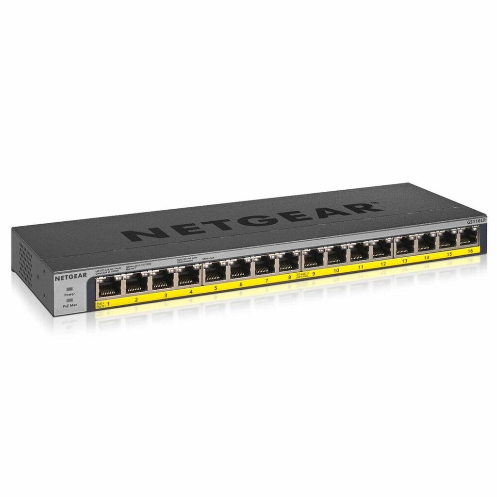 Перемикач Netgear Gs116Lp-100Eus Чорний Rj-45 X 16 від компанії Euromarka - фото 1