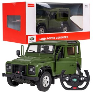 Модель Land Rover Defender зеленого кольору RASTAR 1:14 Автомобіль з дистанційним керуванням + пульт