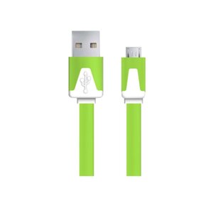 Кабель esperanza micro usb 2.0 a-b m/m 1.0 m плоский синій EB182G