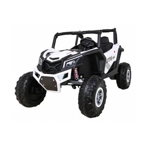 Дитяча коляска UTV-MX на акумуляторі Білий + Привод 4х4 + Пульт дистанційного керування + Аудіосвітлодіод +