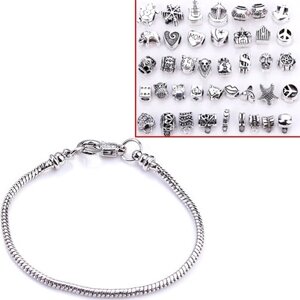 Біжутерія Браслет Pandora Пандора і 40 металевих підвісок шармів DIY Тип 2 Польща