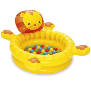 Дитячий басейн надувний лев + кулі 50шт Bestway