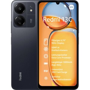 Смартфони Xiaomi Redmi 13C 6,74 дюйма Cortex-A55 Mediatek Helio G85 6 ГБ оперативної пам'яті 128 ГБ чорний