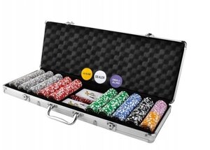 Набір для техаського покеру + валіза з 500 фішками 9538