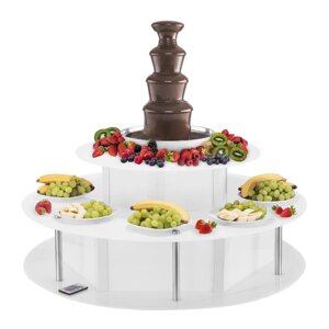 Комплект: Шоколадный фонтан - 4 этажа - 6 кг + Платформа - LED - 2 этажа Royal Catering (-)