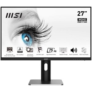 Монітор Msi Pro Mp273Qp 27 дюймів зі світлодіодною підсвіткою, Wqhd