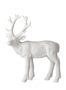 Фарфорова статуетка оленів 15 см, білий килимок, BLOO Статуетка Бренд Європи