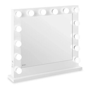 Зеркало макияжа - LED - 80,5 х 68 см - белый physa EX10040360 Косметические зеркала (-)