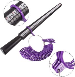 Біжутерія Пальцемір і кільцемір 4 шкали пластик 27 заготовок Польща