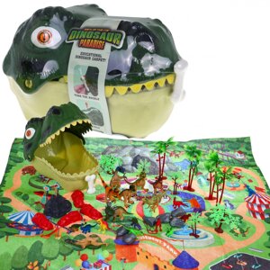 Набір фігурок "Світ динозаврів" для дітей 3+.Голова динозавра + килимок-пейсаж.