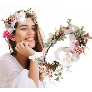 Вінок Пов'язка на голову Вінок Boho Flowers W106