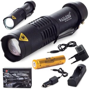 Тактичний ліхтарик Bailong LED Cree XM-L3-U3 Zoom