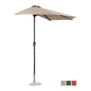 Напівкругла садова парасолька - 270 x 135 см - крем Uniprodo (-)