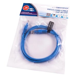 Кабель utp cat 5e patchcord 1m чорний EB273B