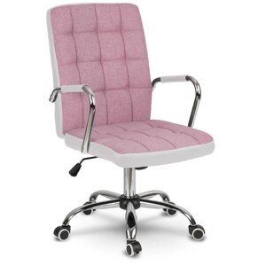 Матеріал офісного крісла Benton біло-рожевий